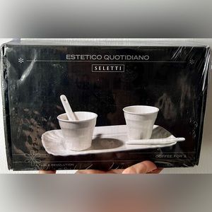 Porcelain Espresso set x 2.